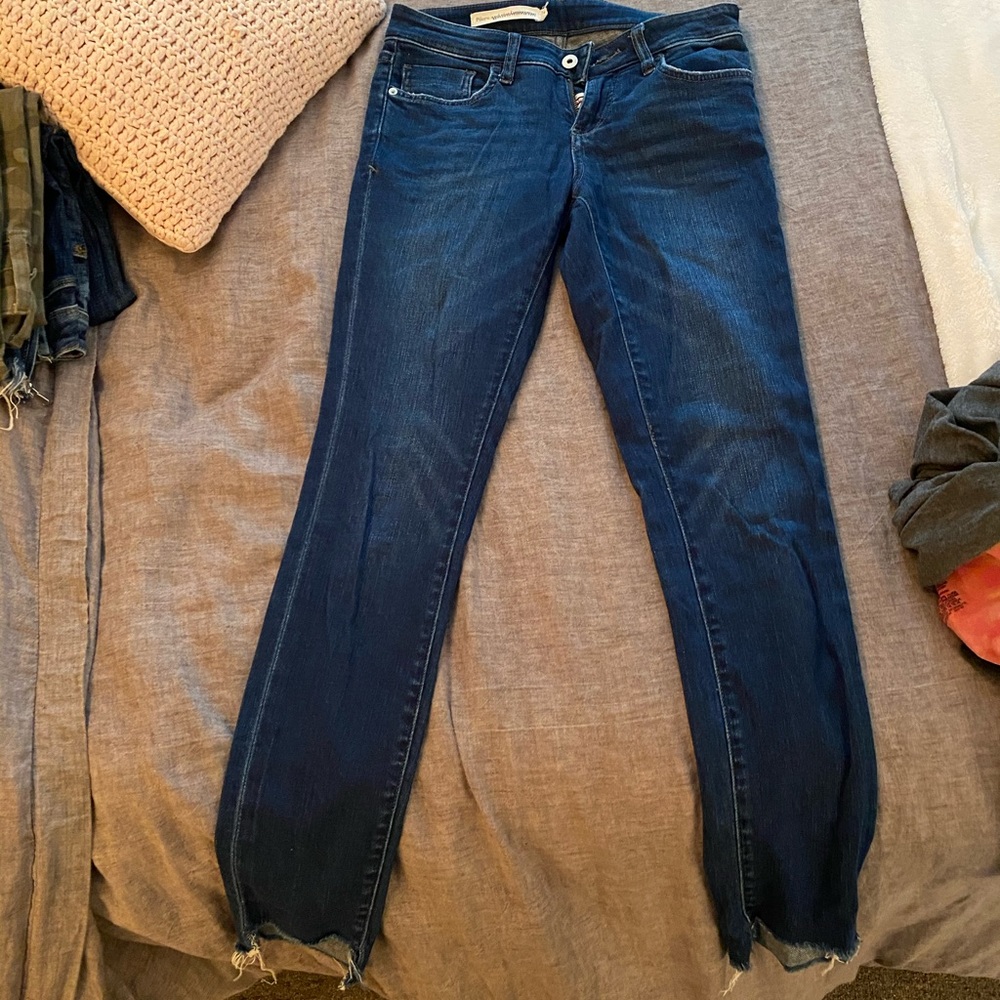 Pilcro and the letterpress Blue skinny jeans